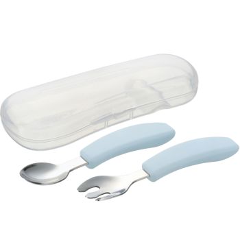 Richell 201803 TLI (藍)不鏽鋼叉匙套裝