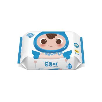 順順兒 Premium 20片蓋裝高級嬰兒濕紙巾(藍)