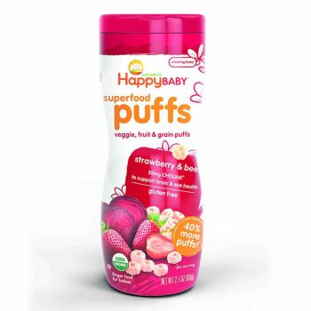 Happy Baby Puffs-有機草莓紅菜頭泡芙2.1oz
