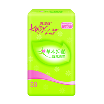 Kotex 清爽草本抑菌-超薄透氣護墊50片裝