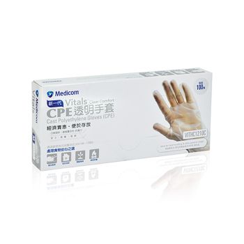 Vital CPE (M)透明手套100隻裝