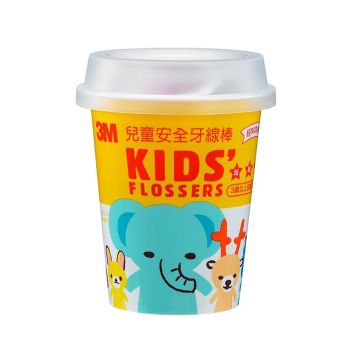 3M 兒童安全牙線棒55支(杯裝)