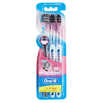 Oral-B 天鵝絨黑茶護齦牙刷3支裝