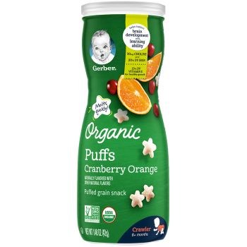 Gerber 有機蔓越莓橙星星餅1.48oz