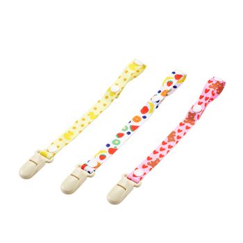 L.E.C A00059 (女女)3條裝安撫奶嘴掛帶連夾