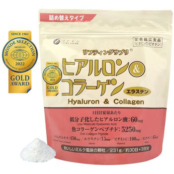 FINE JAPAN 透明質酸及膠原蛋白粉231g(補充裝)