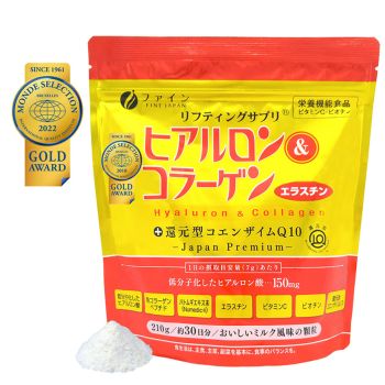 FINE JAPAN 金裝透明質酸及膠原蛋白+還元輔酶Q10 210g(補充裝)
