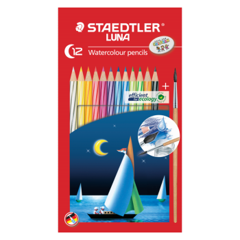 Staedtler施德樓 13710C12 Luna 帆船木顏色 長帆水溶12色