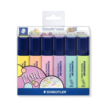 Staedtler施德樓 364CWP6 Textsufer Classic粉色螢光筆6色裝