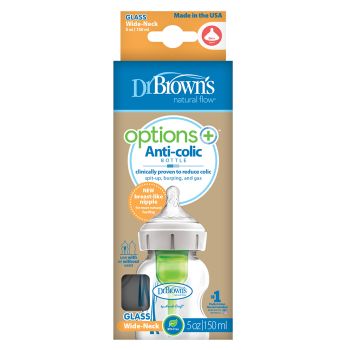 Dr. Brown's Options+ 仿母乳排氣玻璃奶瓶5oz