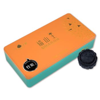 (券)一个不榴 貓山王榴槤冰皮月餅(竹炭)6入