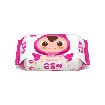 順順兒 80片蓋裝多用途濕紙巾(紅)